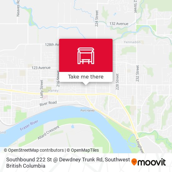 Southbound 222 St @ Dewdney Trunk Rd map