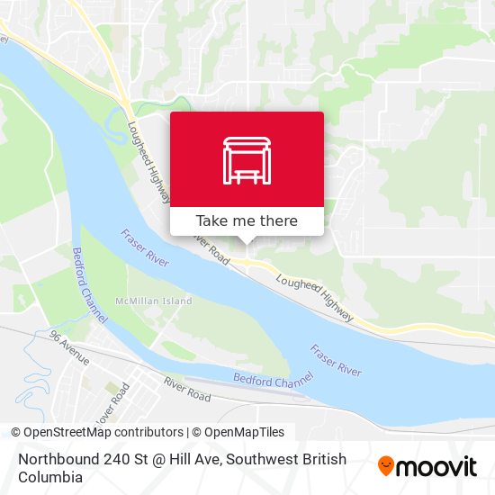 Northbound 240 St @ Hill Ave map