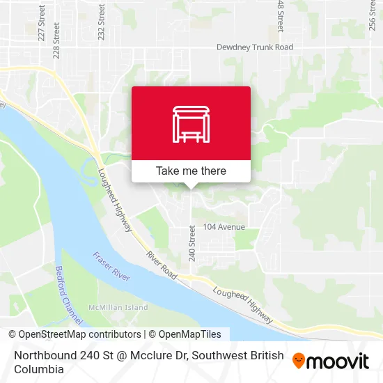 Northbound 240 St @ Mcclure Dr map