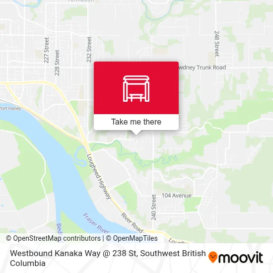 Westbound Kanaka Way @ 238 St map