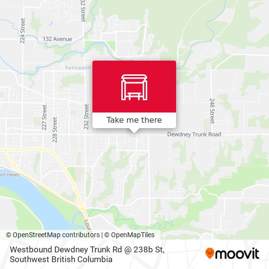 Westbound Dewdney Trunk Rd @ 238b St map