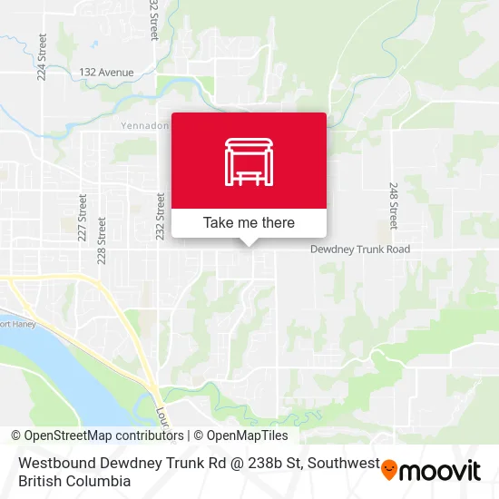 Westbound Dewdney Trunk Rd @ 238b St map
