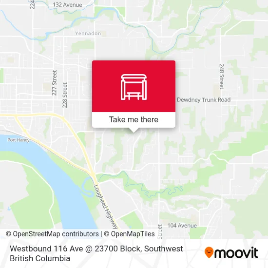 Westbound 116 Ave @ 23700 Block map