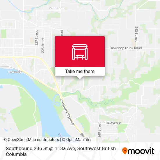 Southbound 236 St @ 113a Ave map