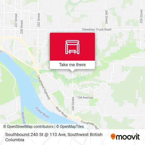 Southbound 240 St @ 110 Ave map