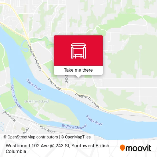 Westbound 102 Ave @ 243 St map
