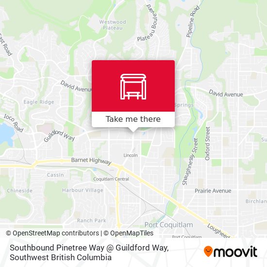 Southbound Pinetree Way @ Guildford Way map