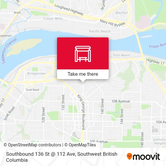 Southbound 136 St @ 112 Ave map