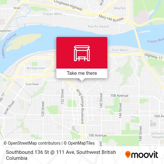 Southbound 136 St @ 111 Ave map