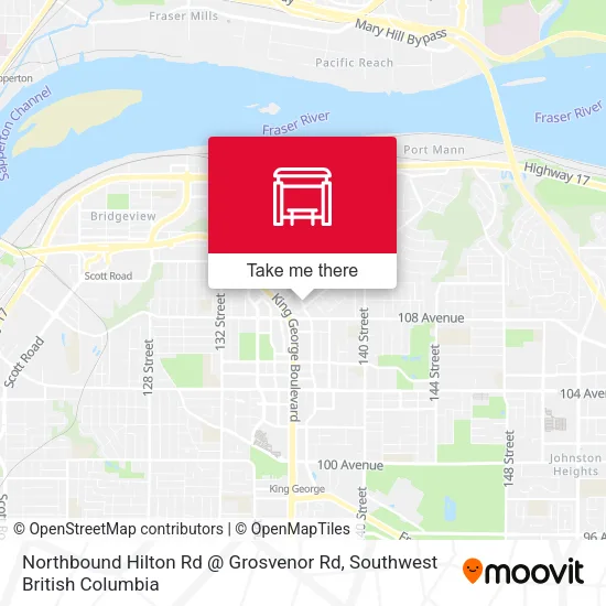 Northbound Hilton Rd @ Grosvenor Rd map