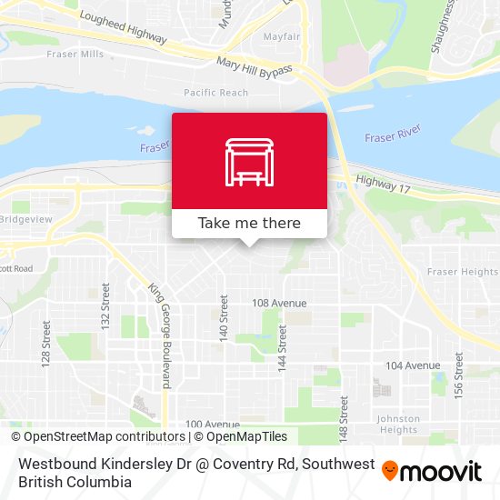 Westbound Kindersley Dr @ Coventry Rd map