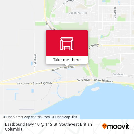 Eastbound Hwy 10 @ 112 St map