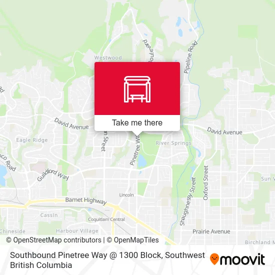 Southbound Pinetree Way @ 1300 Block map