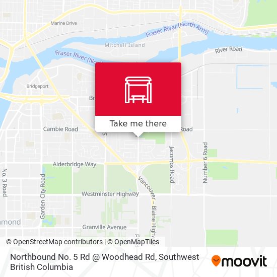 Northbound No. 5 Rd @ Woodhead Rd map