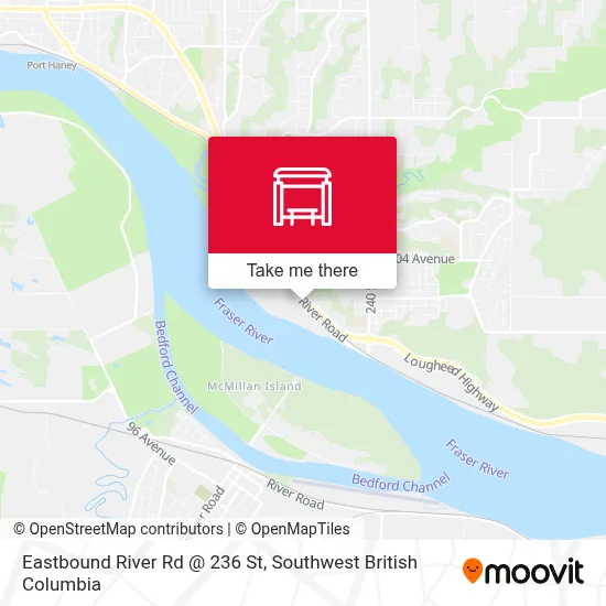 Eastbound River Rd @ 236 St map