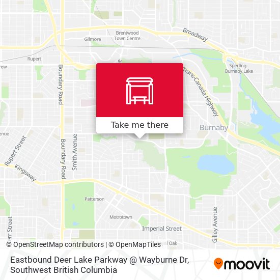 Eastbound Deer Lake Parkway @ Wayburne Dr map