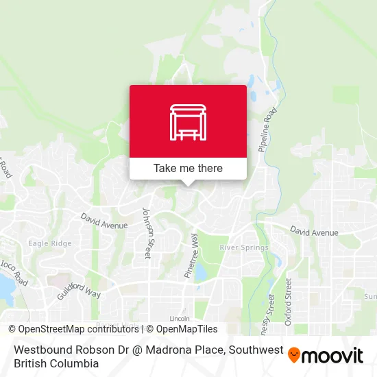 Westbound Robson Dr @ Madrona Place map