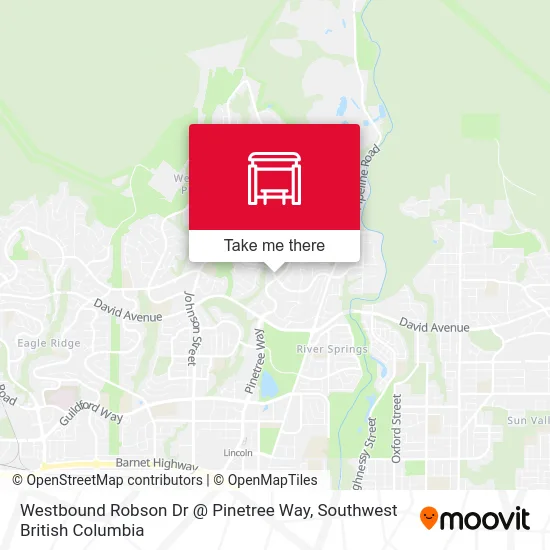 Westbound Robson Dr @ Pinetree Way map