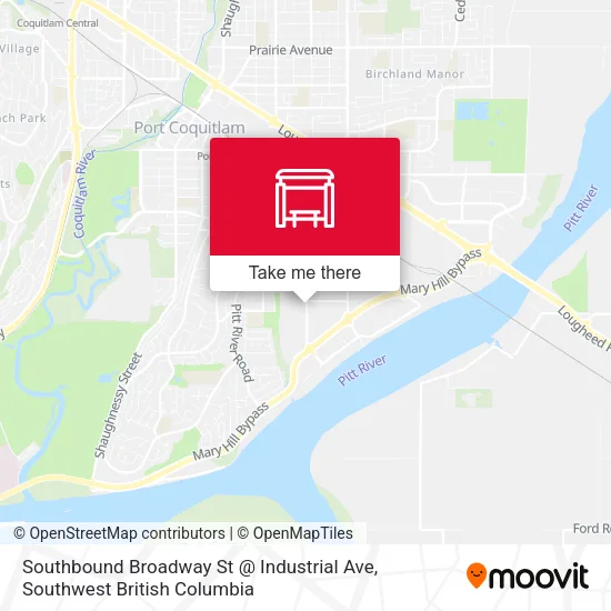 Southbound Broadway St @ Industrial Ave map