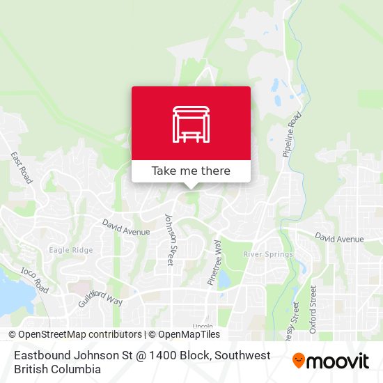 Eastbound Johnson St @ 1400 Block map