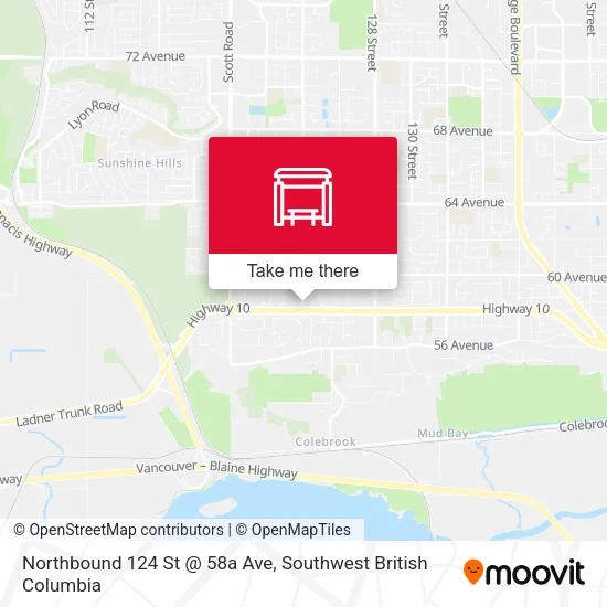 Northbound 124 St @ 58a Ave plan