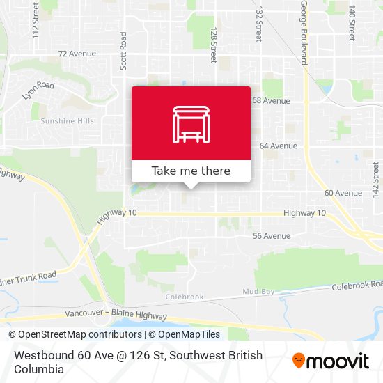 Westbound 60 Ave @ 126 St map