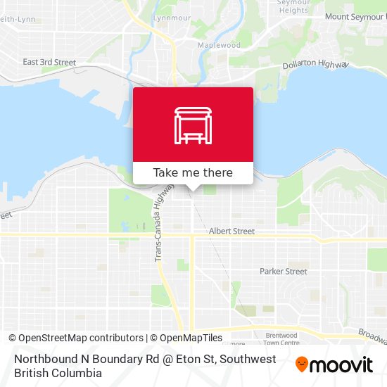 Northbound N Boundary Rd @ Eton St map