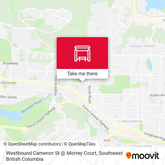 Westbound Cameron St @ Morrey Court map