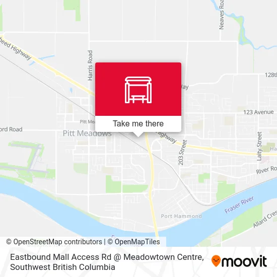 Eastbound Mall Access Rd @ Meadowtown Centre map
