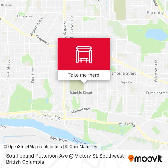 Southbound Patterson Ave @ Victory St map