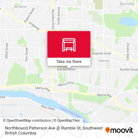 Northbound Patterson Ave @ Rumble St map
