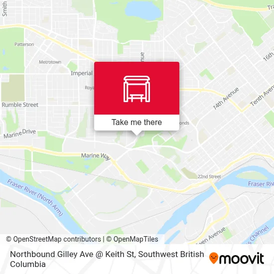 Northbound Gilley Ave @ Keith St map