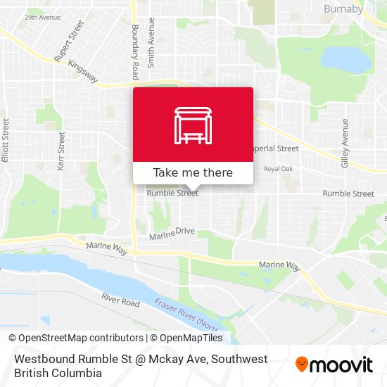 Westbound Rumble St @ Mckay Ave map