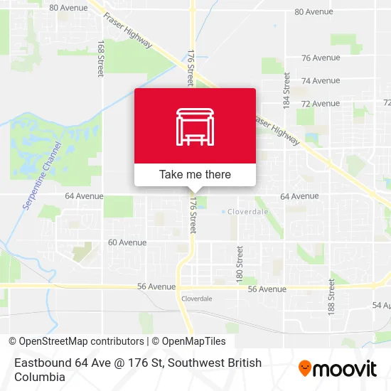 Eastbound 64 Ave @ 176 St map