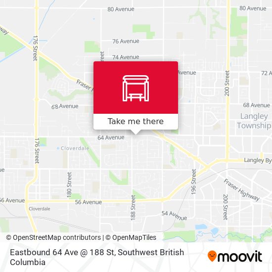 Eastbound 64 Ave @ 188 St map
