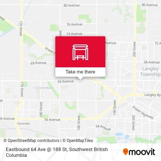 Eastbound 64 Ave @ 188 St map
