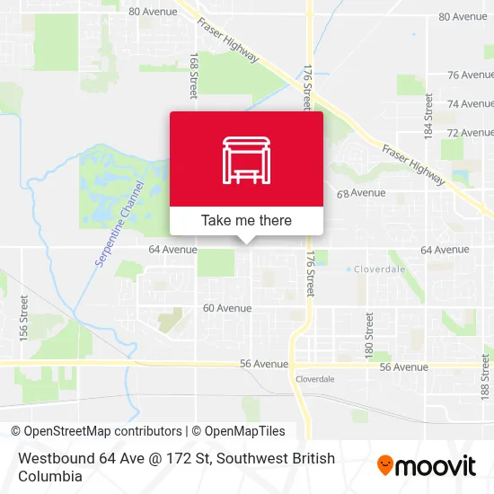 Westbound 64 Ave @ 172 St map