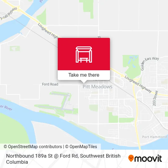 Northbound 189a St @ Ford Rd map