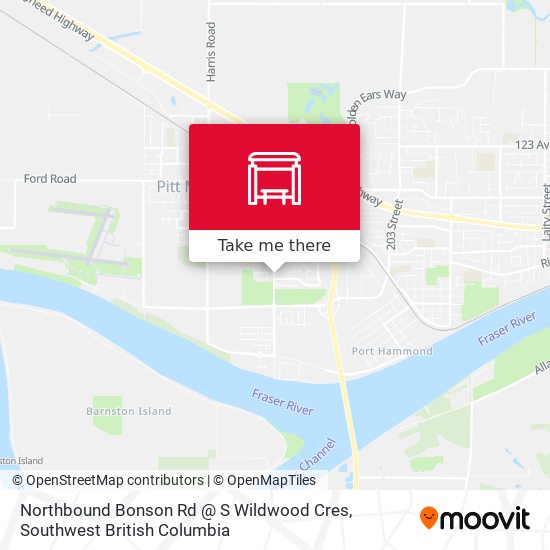 Northbound Bonson Rd @ S Wildwood Cres map