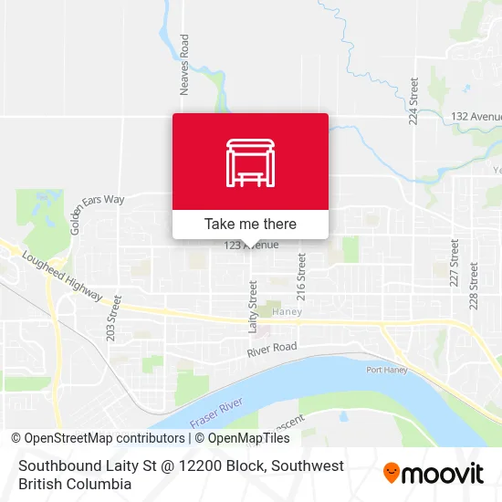 Southbound Laity St @ 12200 Block map