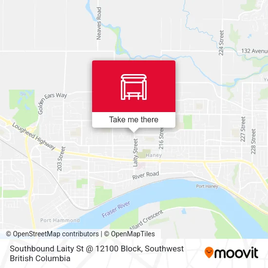 Southbound Laity St @ 12100 Block map