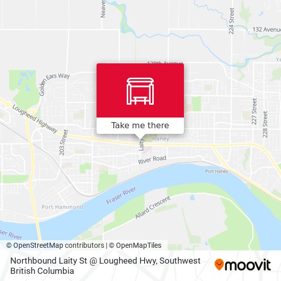 Northbound Laity St @ Lougheed Hwy map