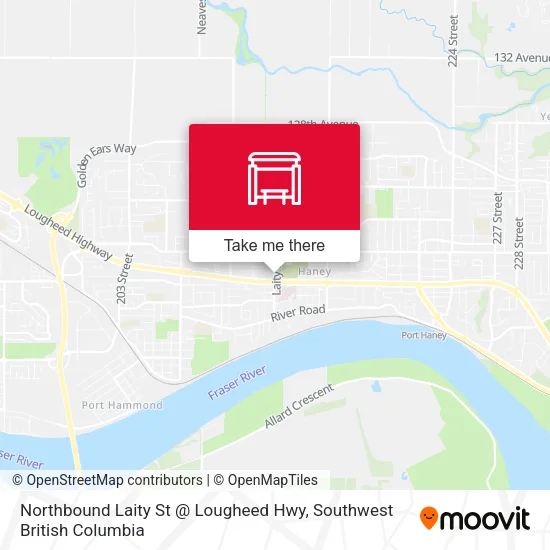 Northbound Laity St @ Lougheed Hwy map