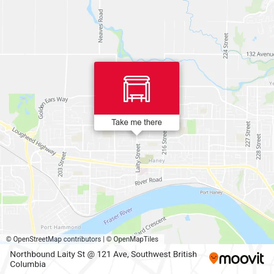 Northbound Laity St @ 121 Ave map