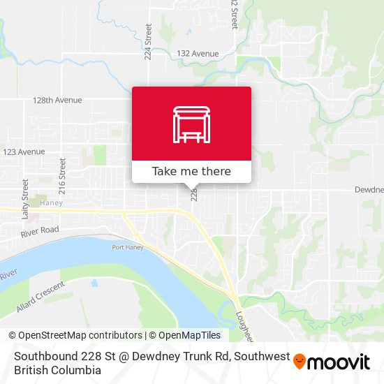 Southbound 228 St @ Dewdney Trunk Rd map