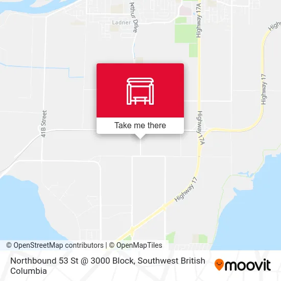 Northbound 53 St @ 3000 Block map