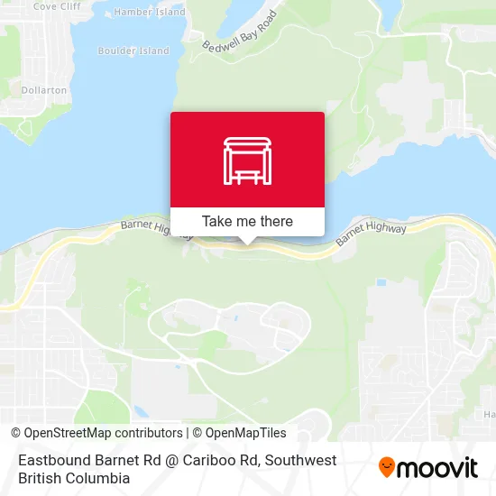 Eastbound Barnet Rd @ Cariboo Rd map