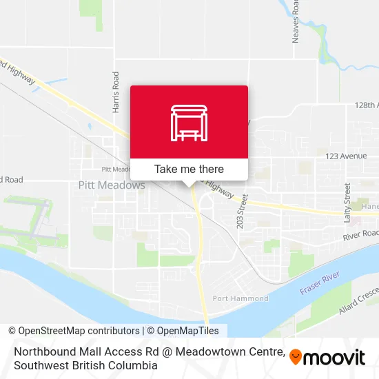 Northbound Mall Access Rd @ Meadowtown Centre map
