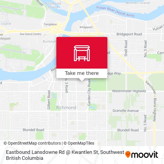 Eastbound Lansdowne Rd @ Kwantlen St map