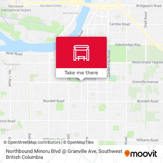 Northbound Minoru Blvd @ Granville Ave map